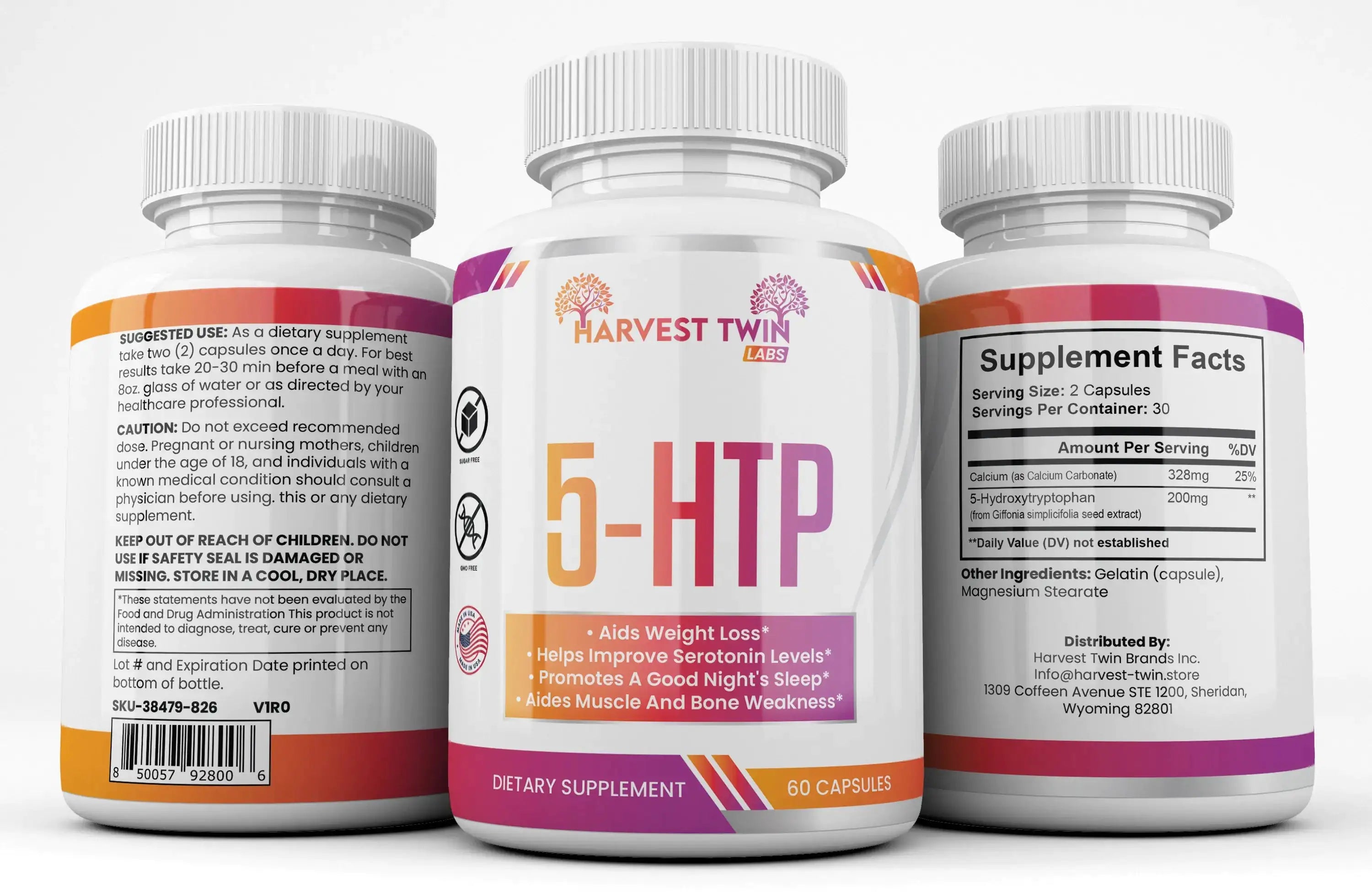 5-HTP Mood Enhancer Supplement for Increased Serotonin Levels