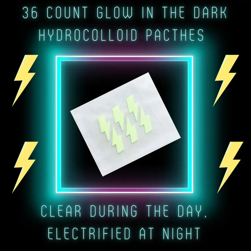 Glow In The Dark Hydrocolloid Acne Pimple Patches 36 Count