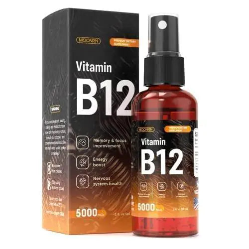 B12 Liquid Spray Vitamin B12 Drops for Energy and Nerve Function Support 2 Fl Oz