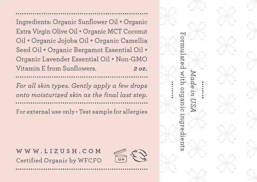 ORGANIC FACIAL OIL Seals and Protects