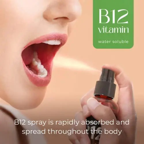 B12 Liquid Spray Vitamin B12 Drops for Energy and Nerve Function Support 2 Fl Oz